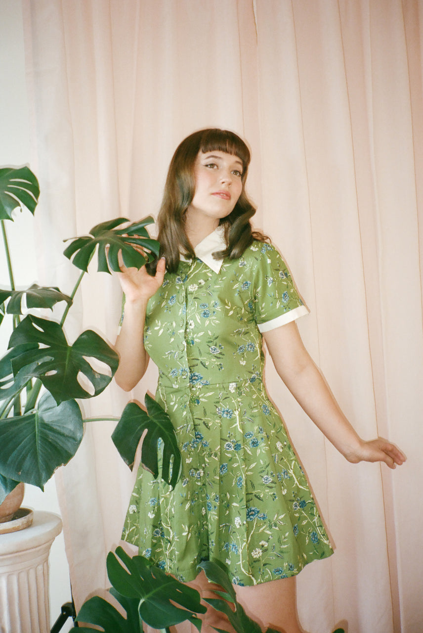 Wallflower Dress - Green Wallpaper