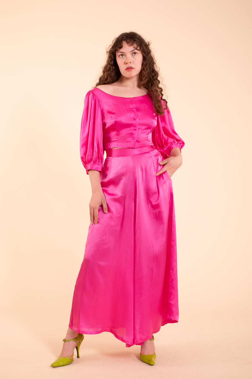 Emma Blouse - HKM - Raspberry Rose Silk