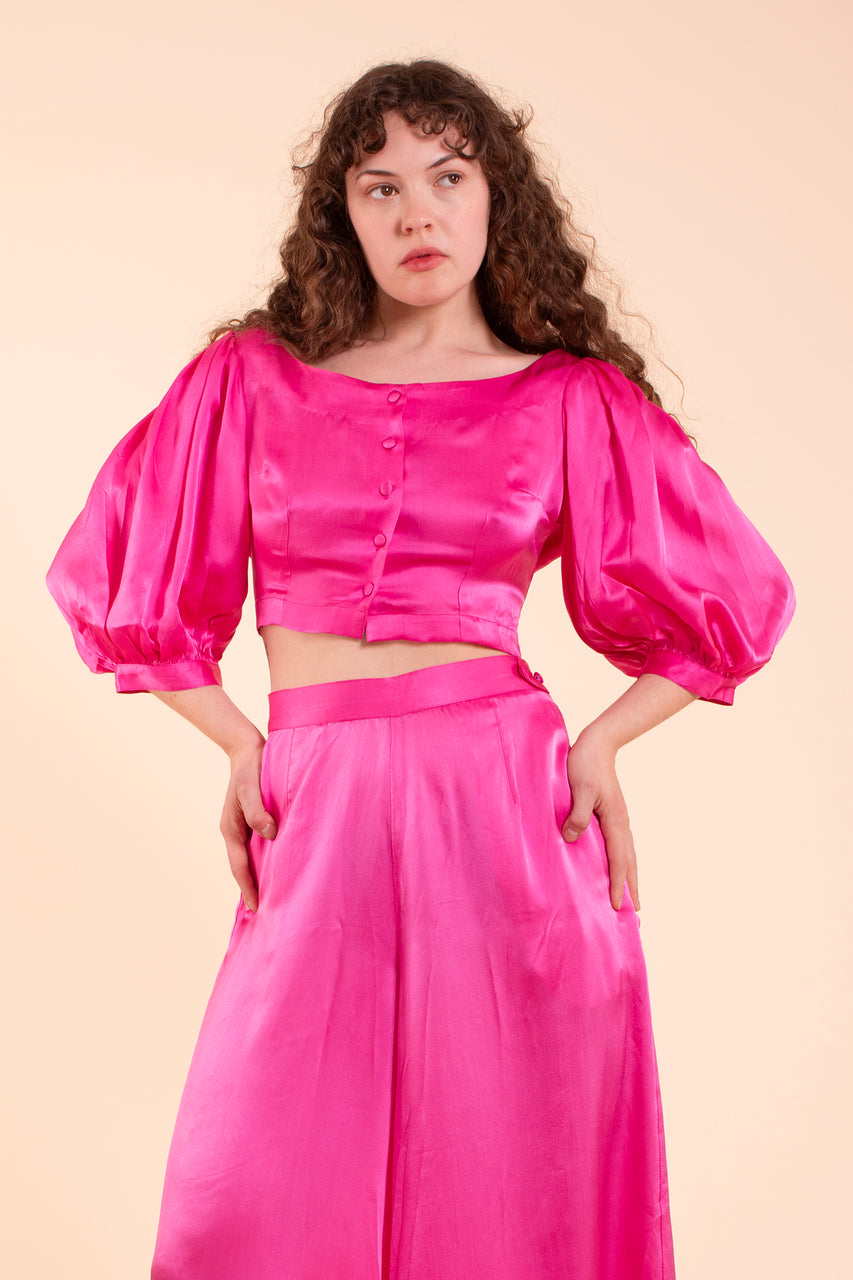 Emma Blouse - HKM - Raspberry Rose Silk