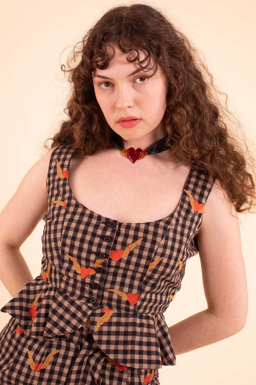 Sappho Corset - Heartwing Embroidery