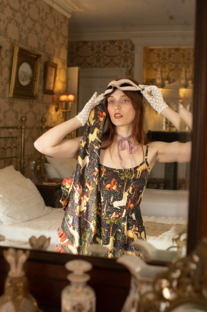 Ruffle Scarf - Midnight Tapestry