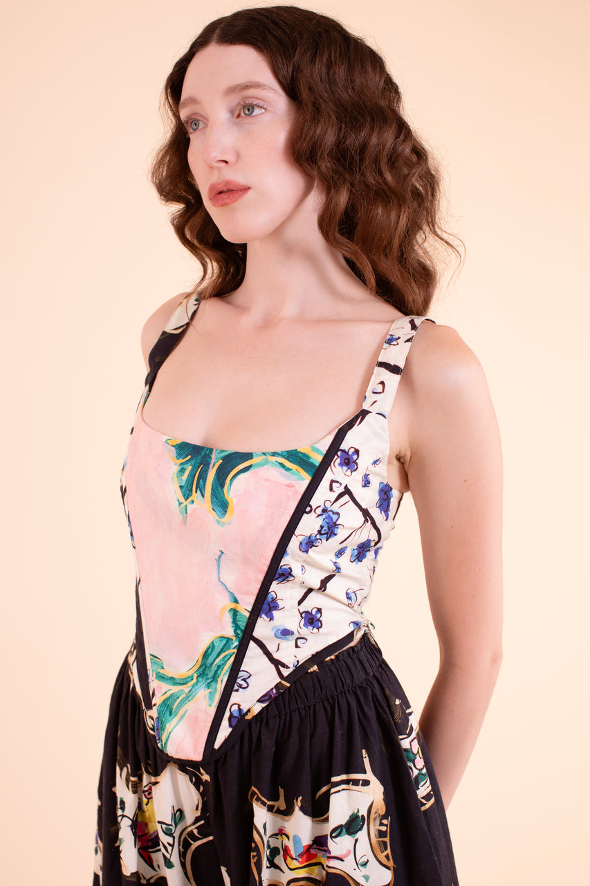 Muse Corset - Mixed Porcelain