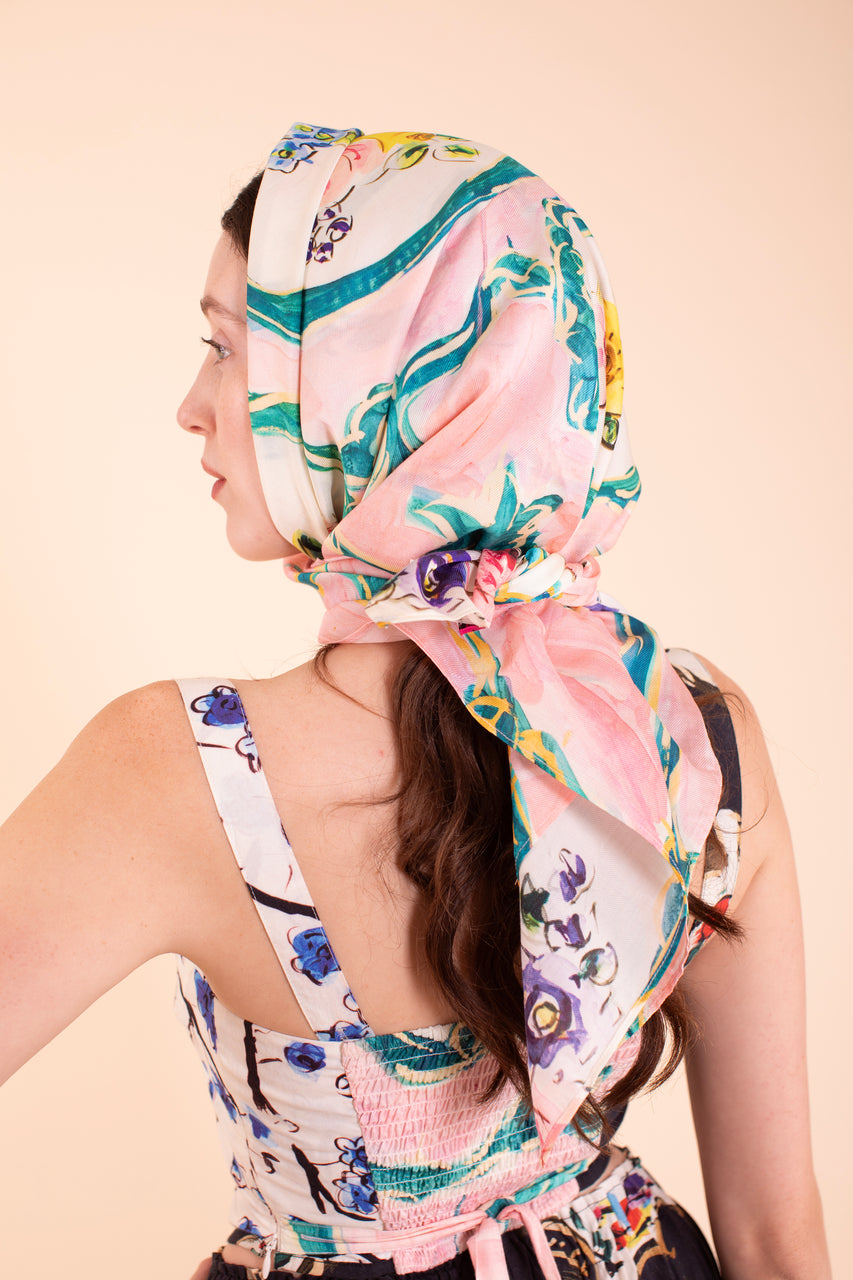 Medallion Scarf - Pink Sèvres