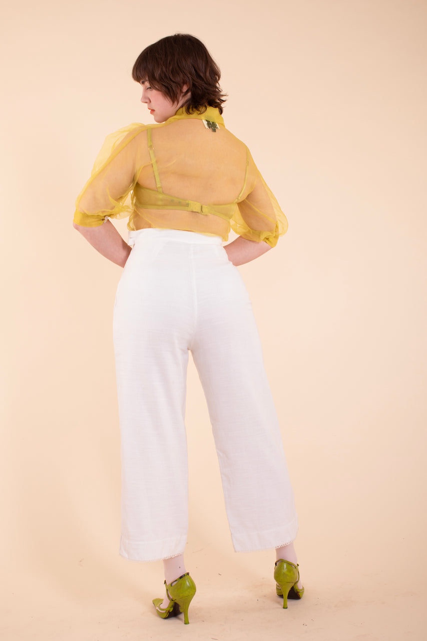Reed Pants - HKM - White Gauze