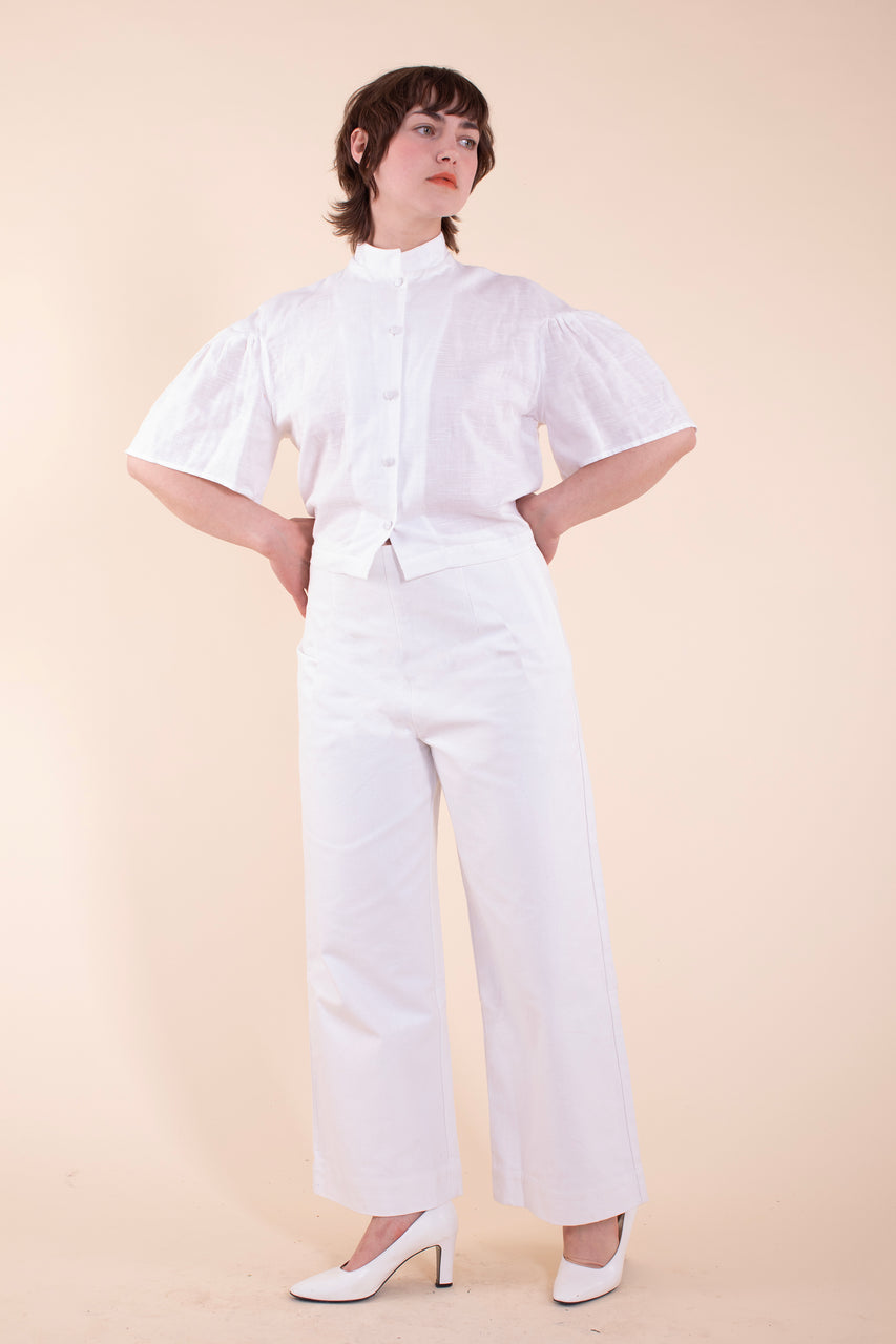 Jane Blouse - HKM - White Gauze