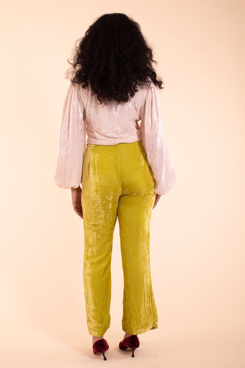 Sophie Blouse - HKM - Blush Silk Velvet