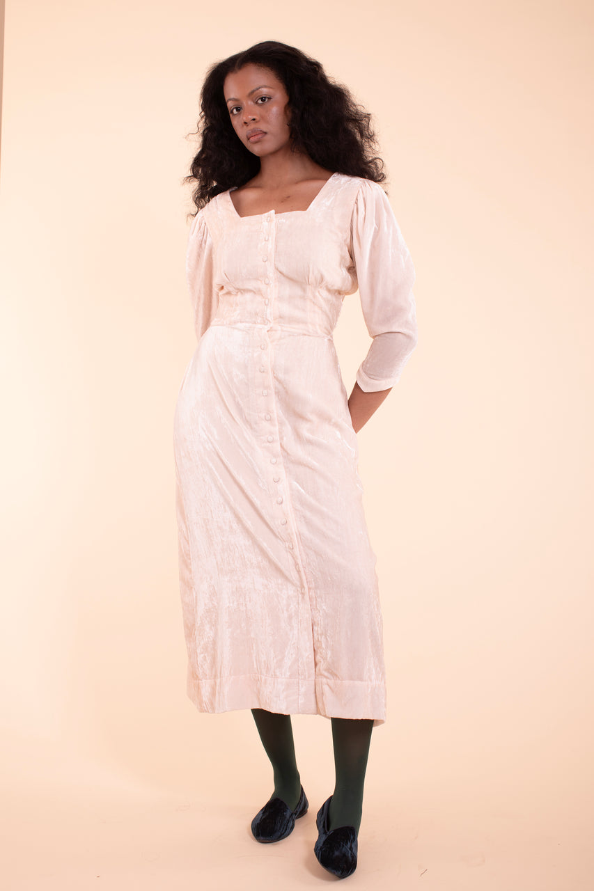Adele Dress - HKM - Blush Silk Velvet