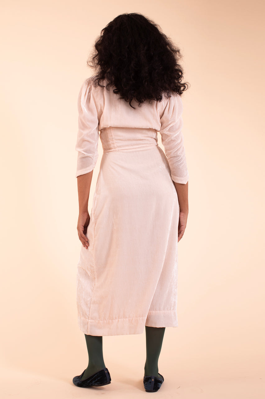 Adele Dress - HKM - Blush Silk Velvet