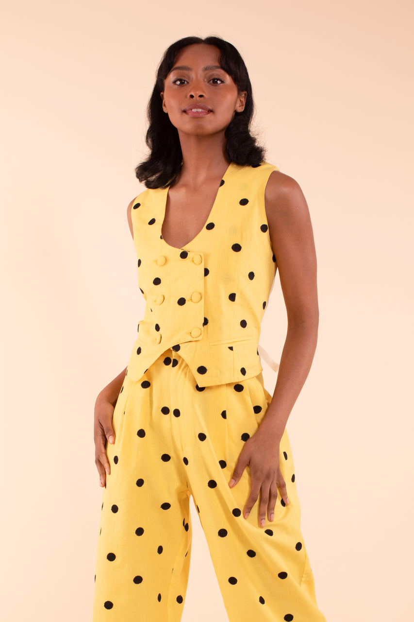 Noble Vest - Buttercup Linen