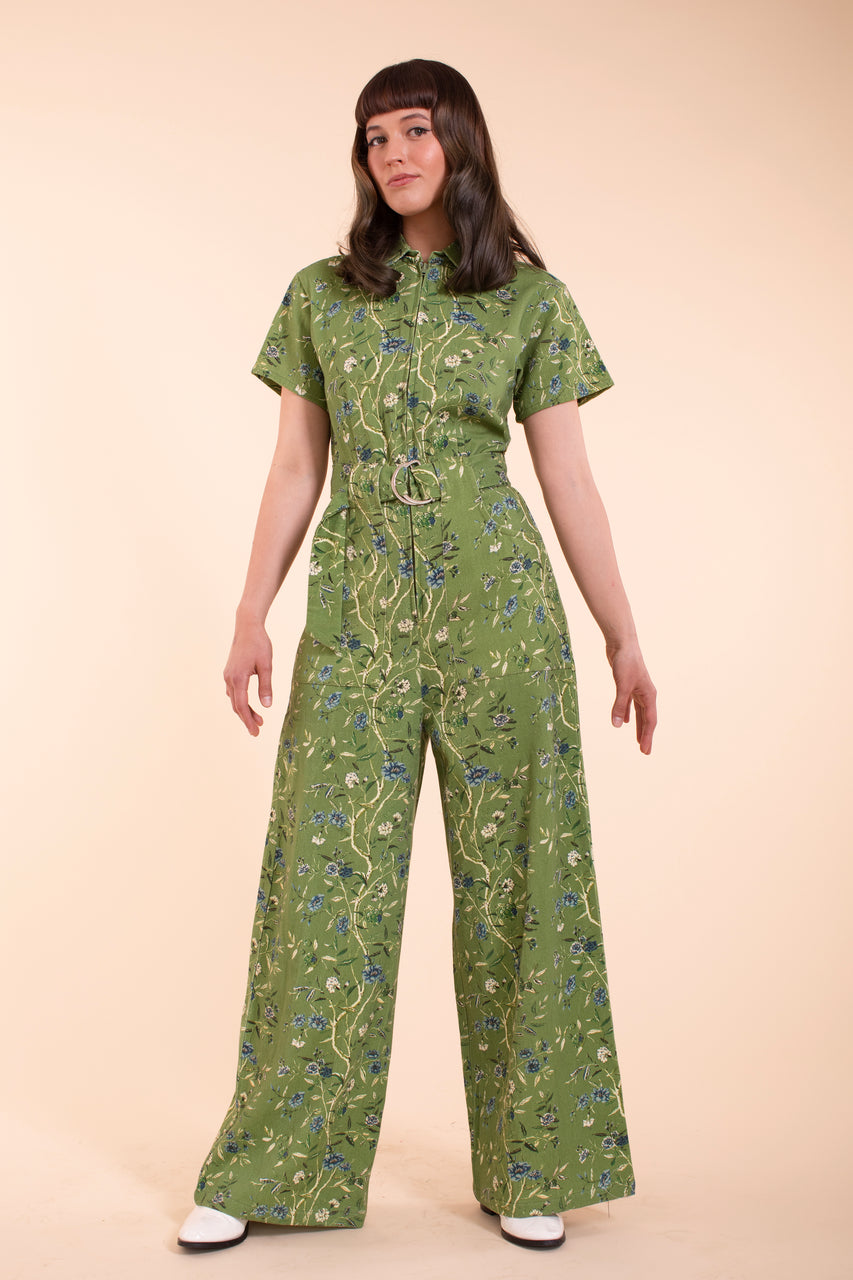 Wallflower Jumpsuit - Green Wallpaper