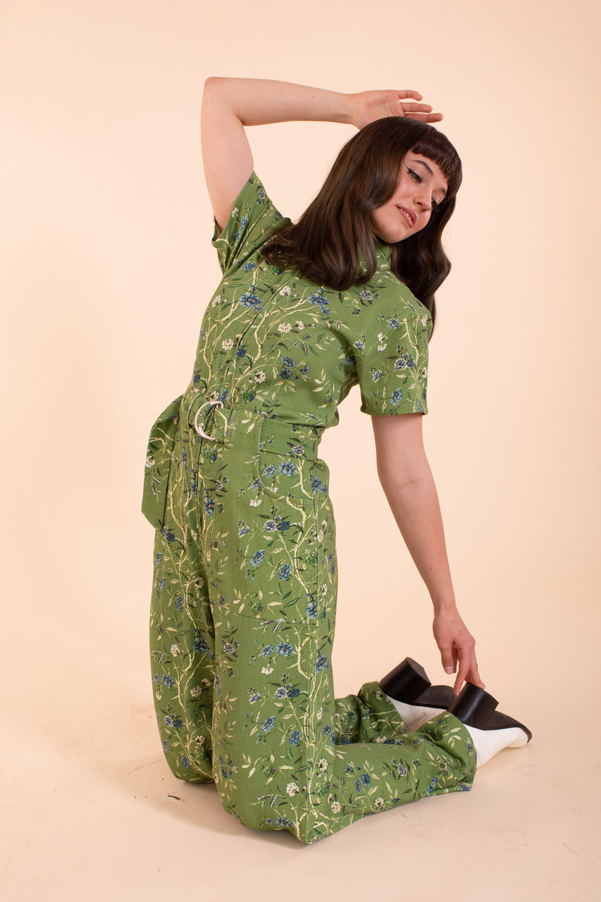 Wallflower Jumpsuit - Green Wallpaper