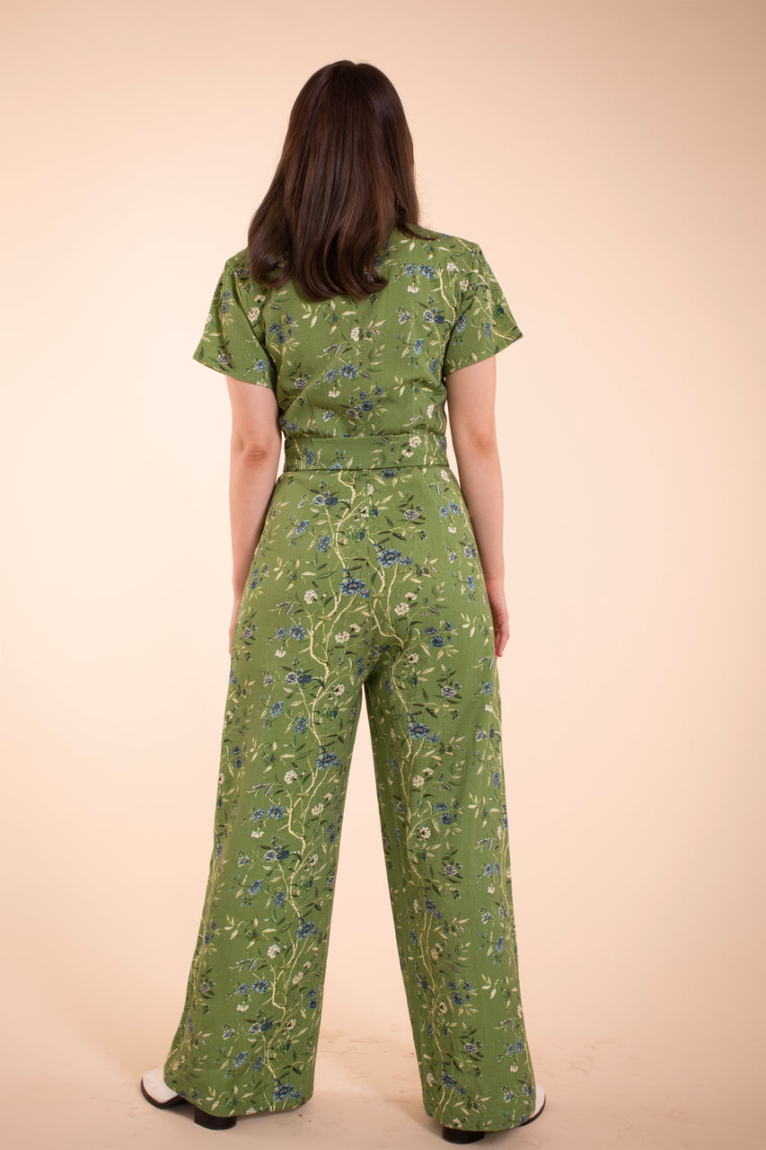 Wallflower Jumpsuit - Green Wallpaper
