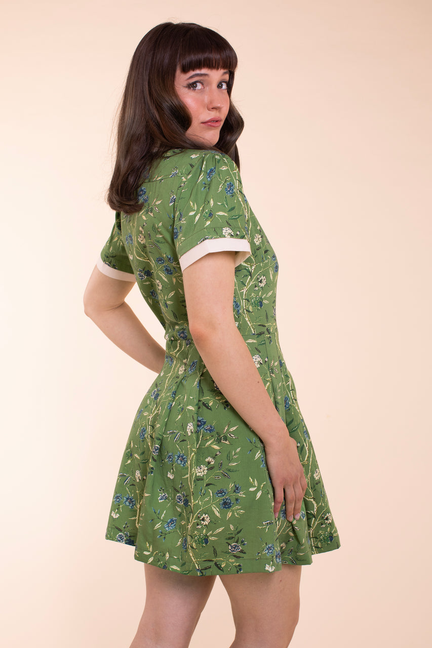 Wallflower Dress - Green Wallpaper