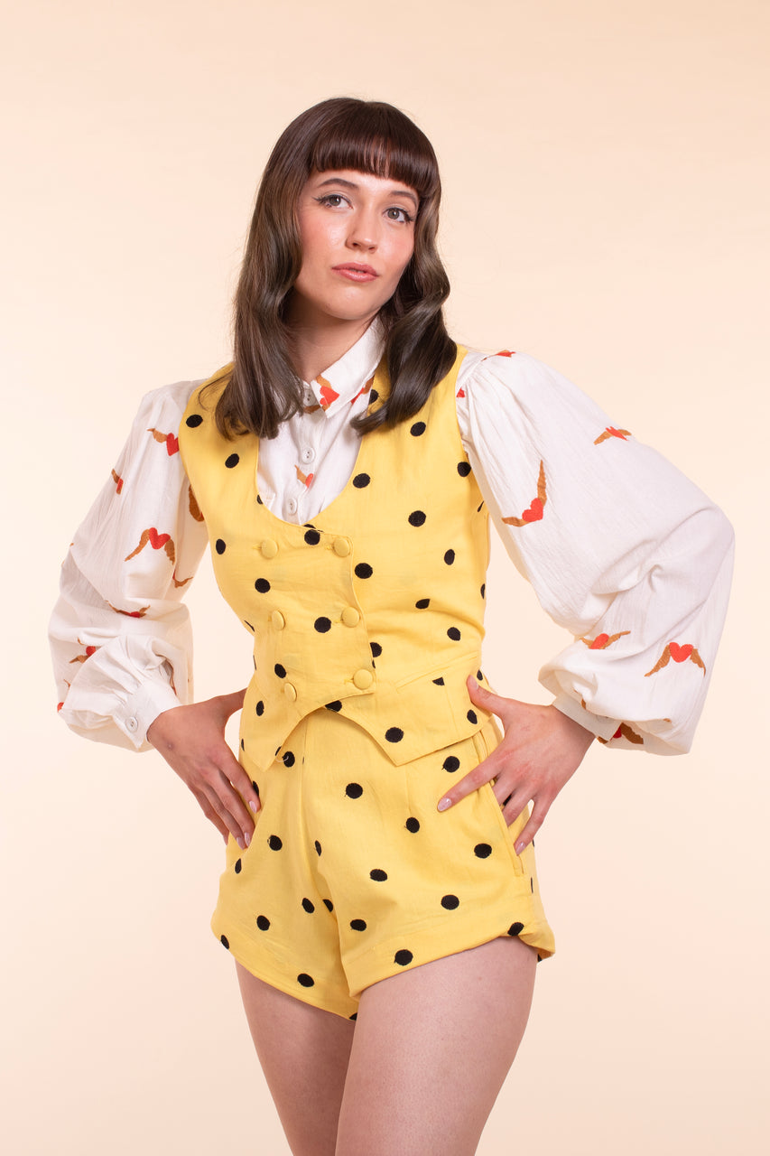 Noble Vest - Buttercup Linen