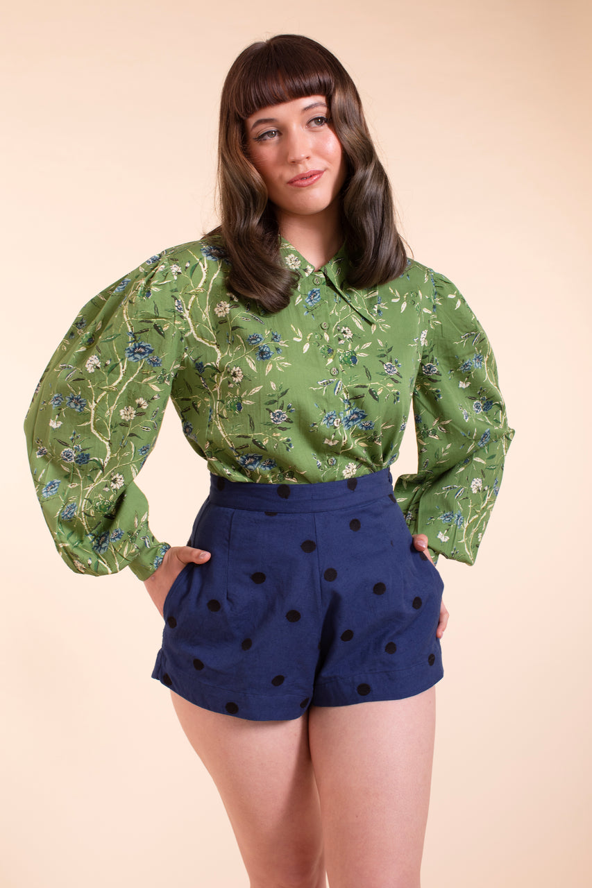 Enchantment Blouse - Green Wallpaper
