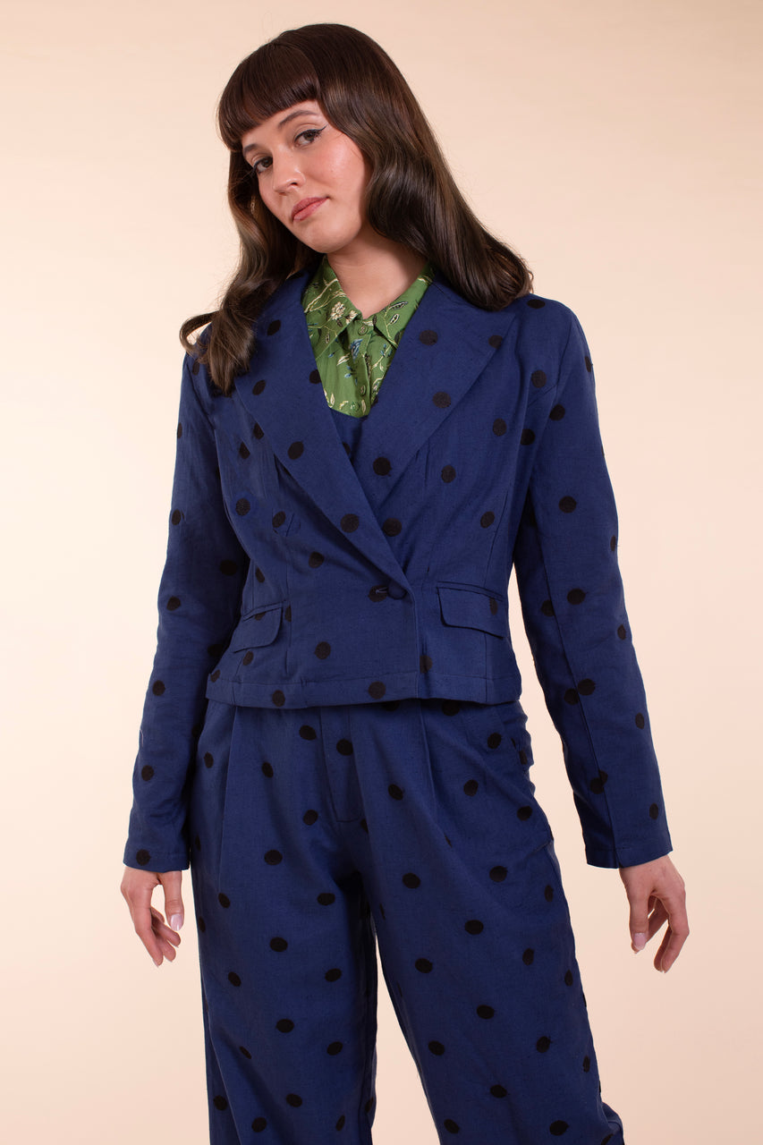 Noble Blazer - Indigo Linen