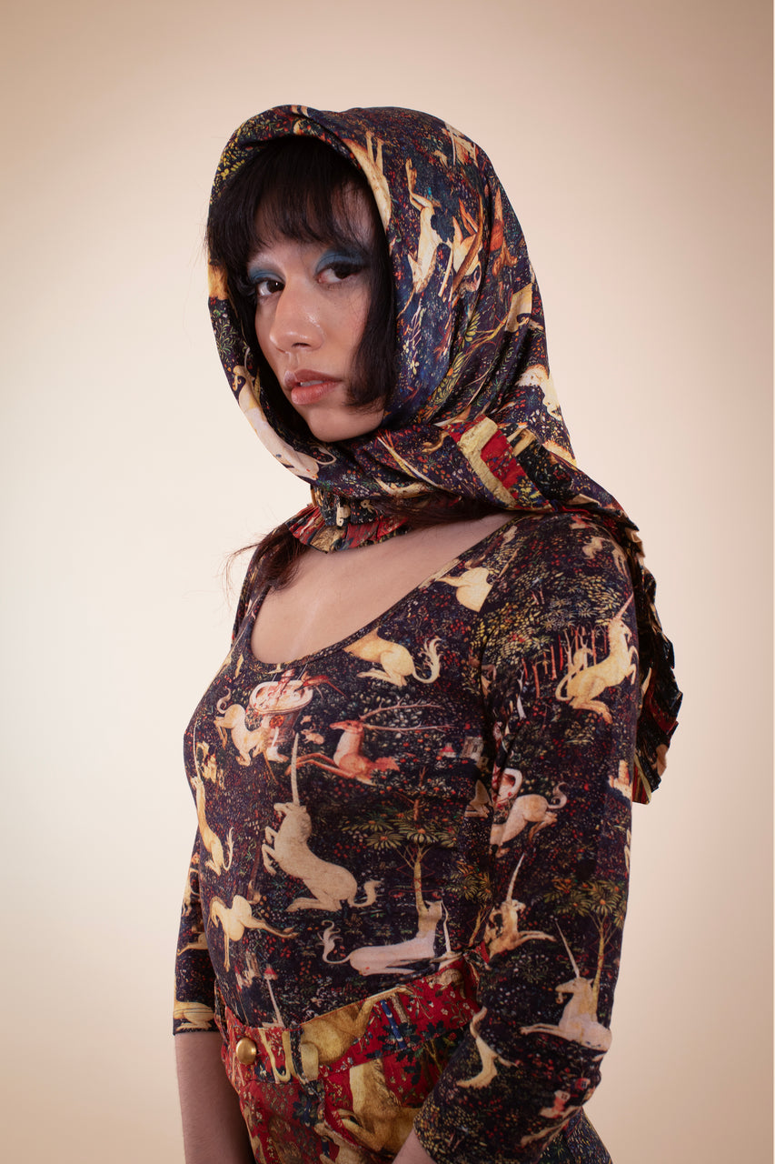 Ruffle Scarf - Midnight Tapestry