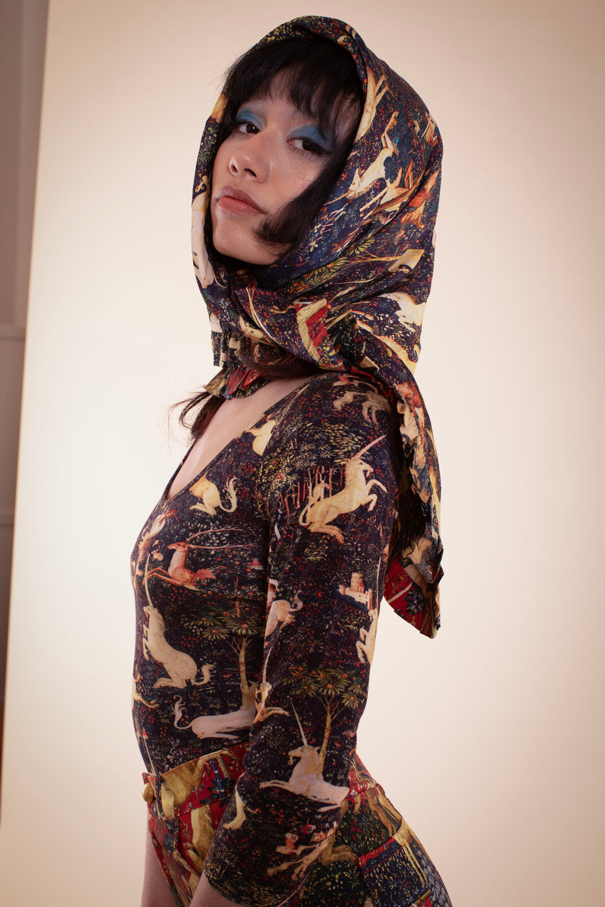 Ruffle Scarf - Midnight Tapestry