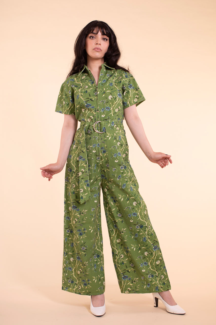 Wallflower Jumpsuit - Green Wallpaper