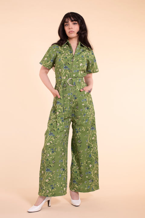 Wallflower Jumpsuit - Green Wallpaper