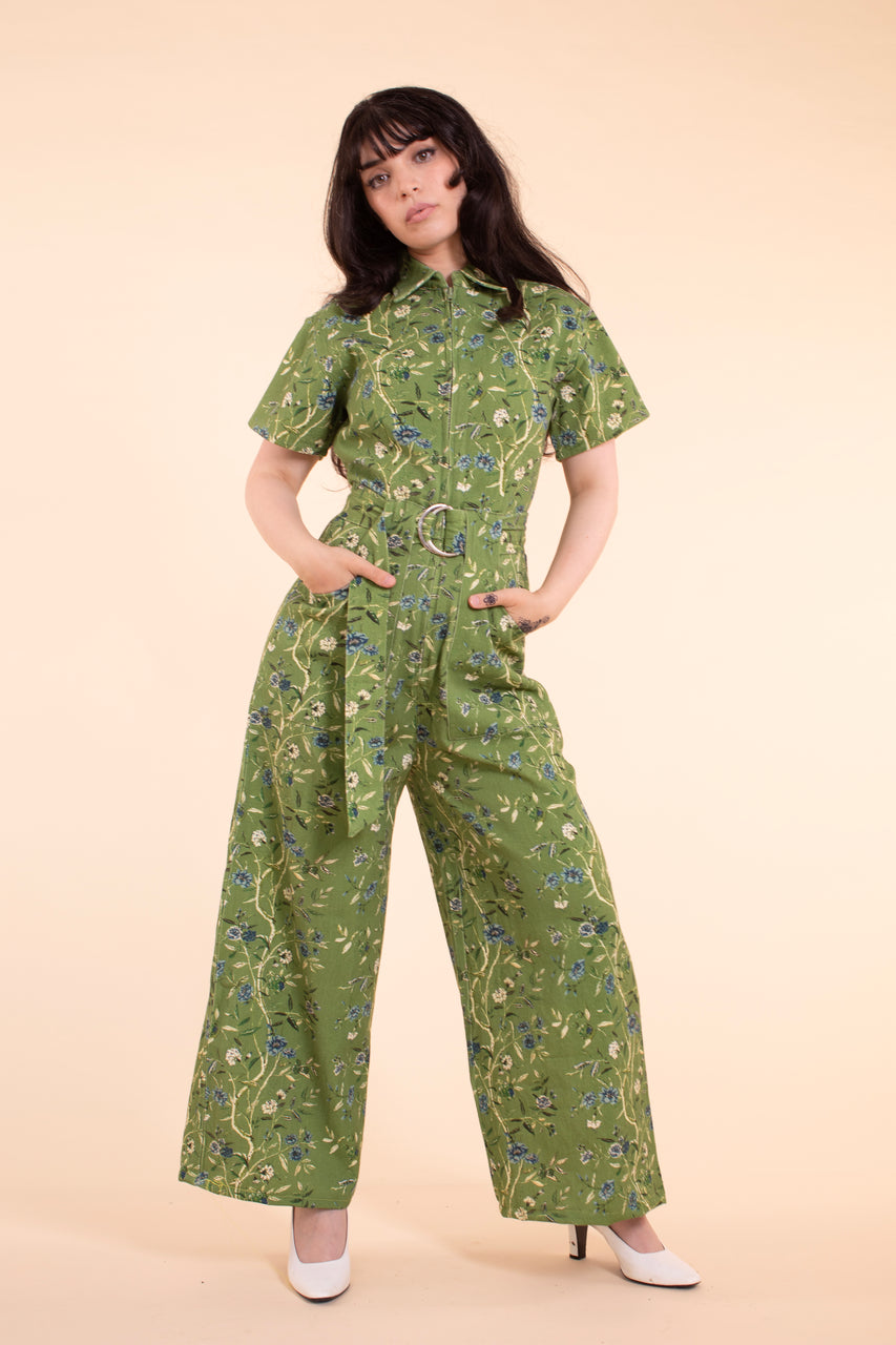 Wallflower Jumpsuit - Green Wallpaper