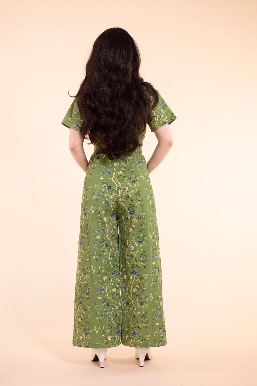 Wallflower Jumpsuit - Green Wallpaper