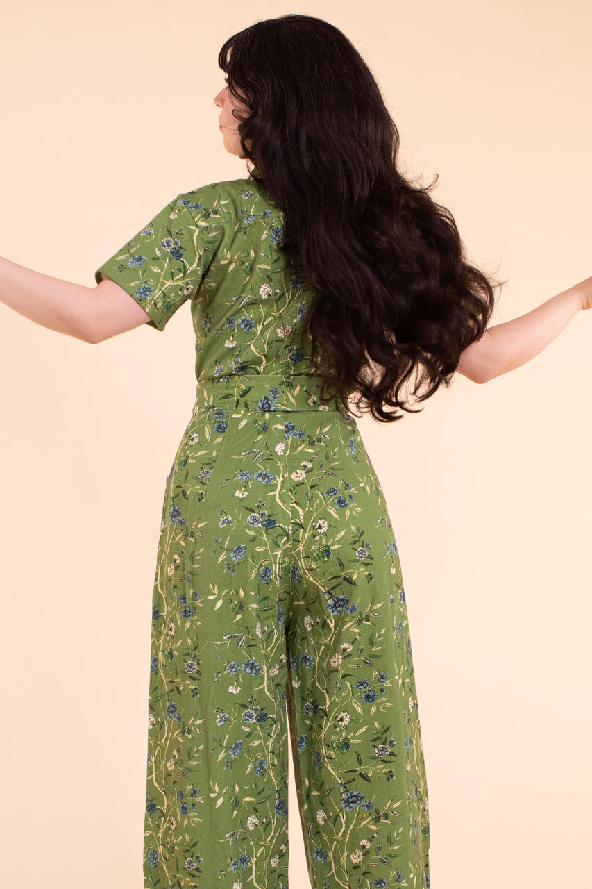 Wallflower Jumpsuit - Green Wallpaper