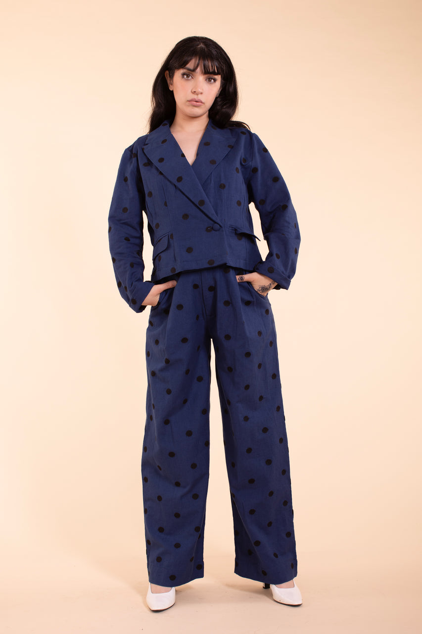 Noble Trouser - Indigo Linen