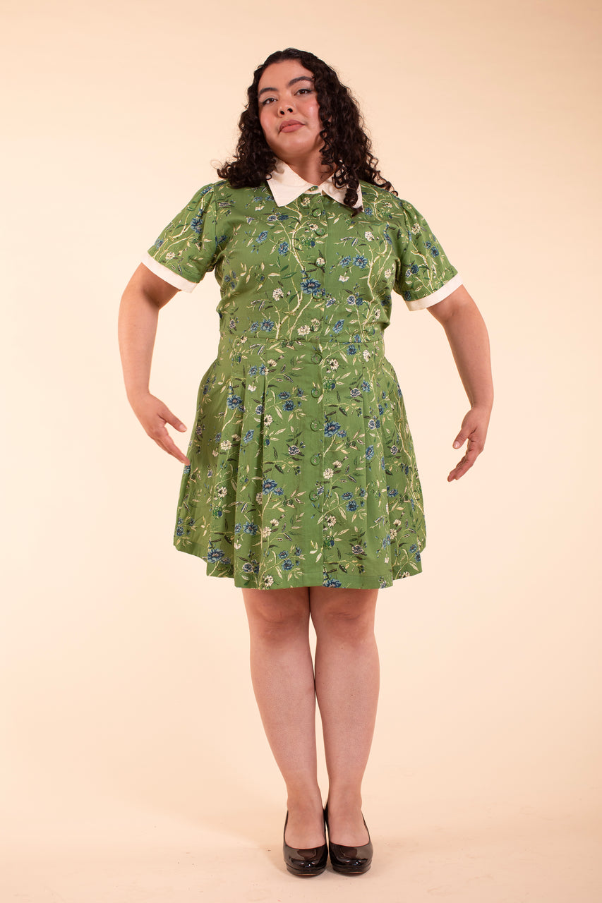 Wallflower Dress - Green Wallpaper