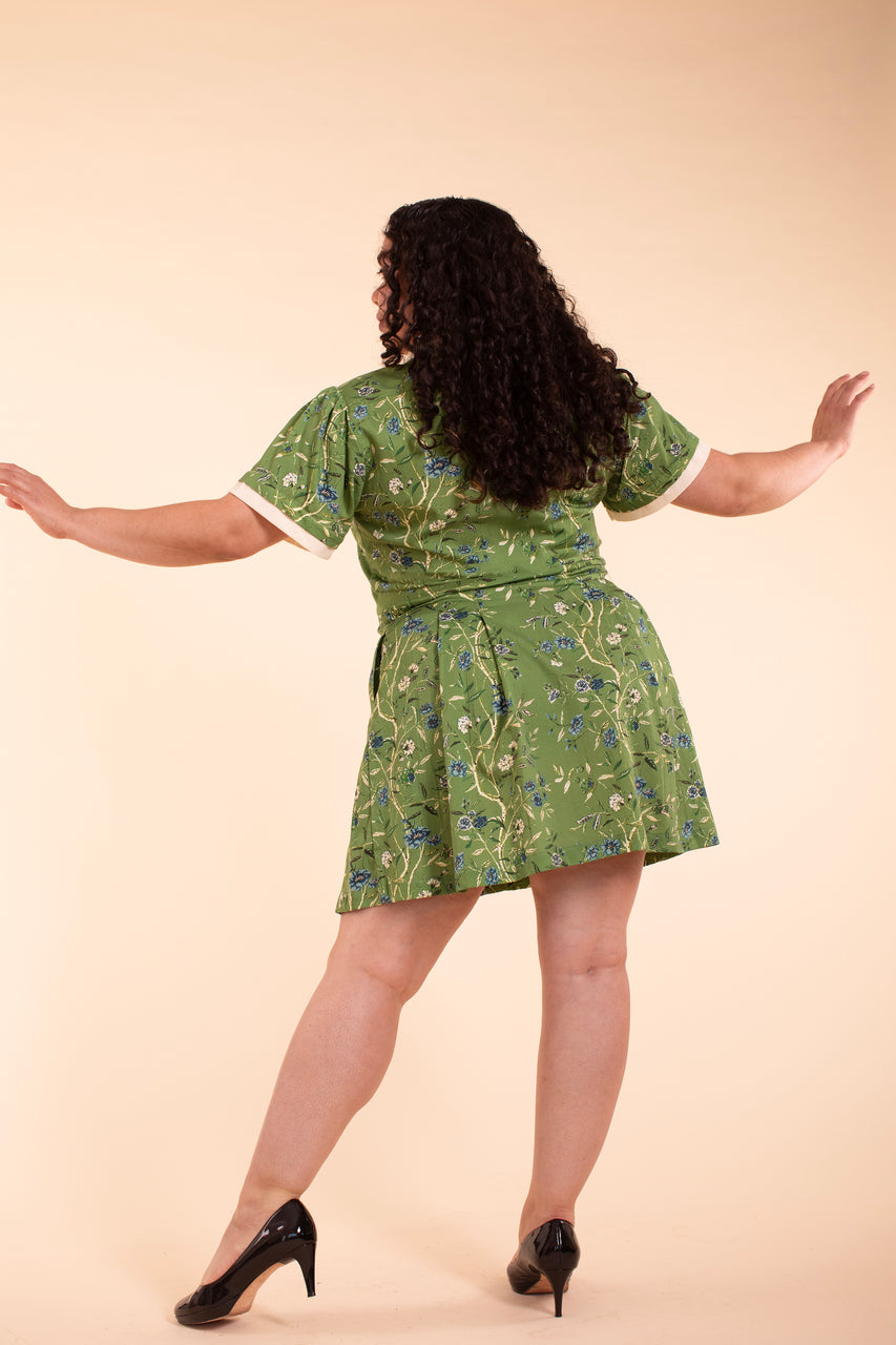 Wallflower Dress - Green Wallpaper