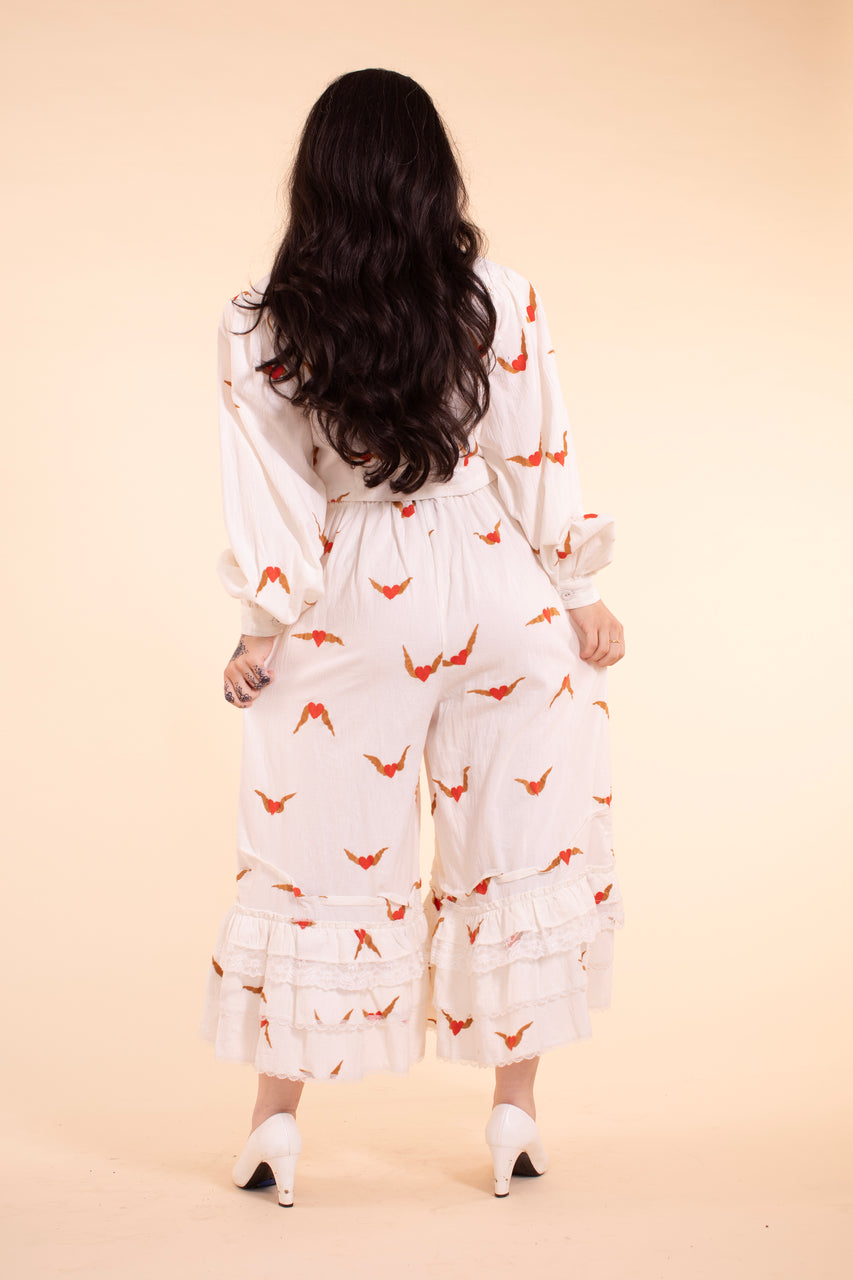 Romance Pants - Heartwing Embroidery