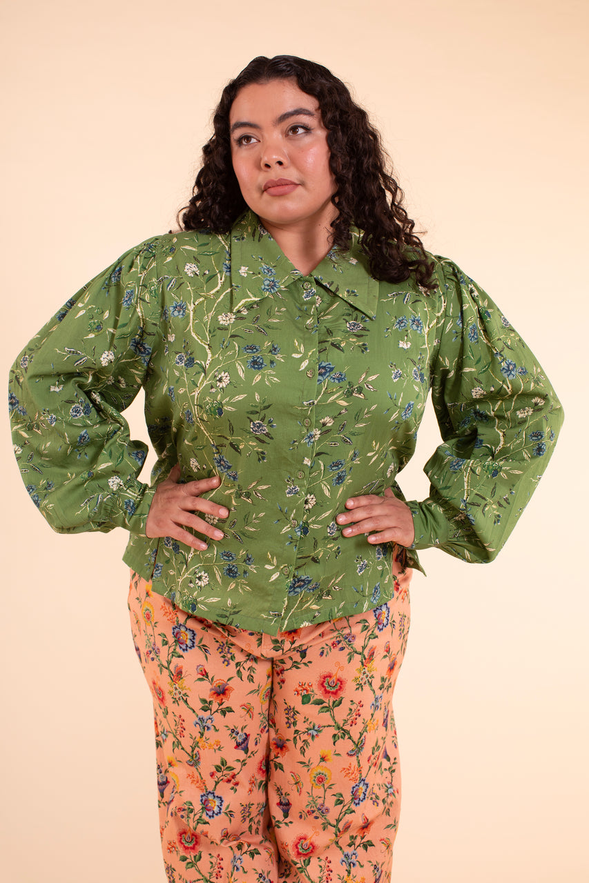 Enchantment Blouse - Green Wallpaper