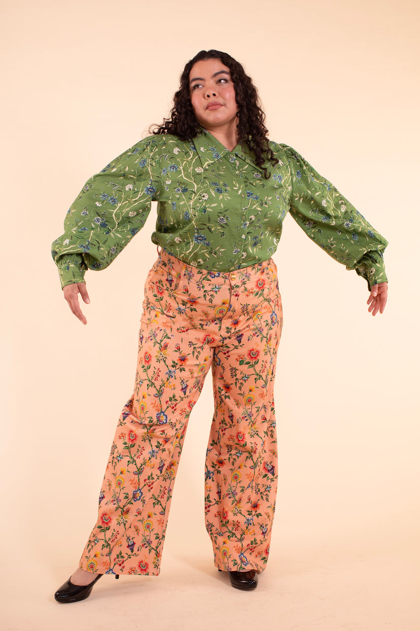 Enchantment Blouse - Green Wallpaper