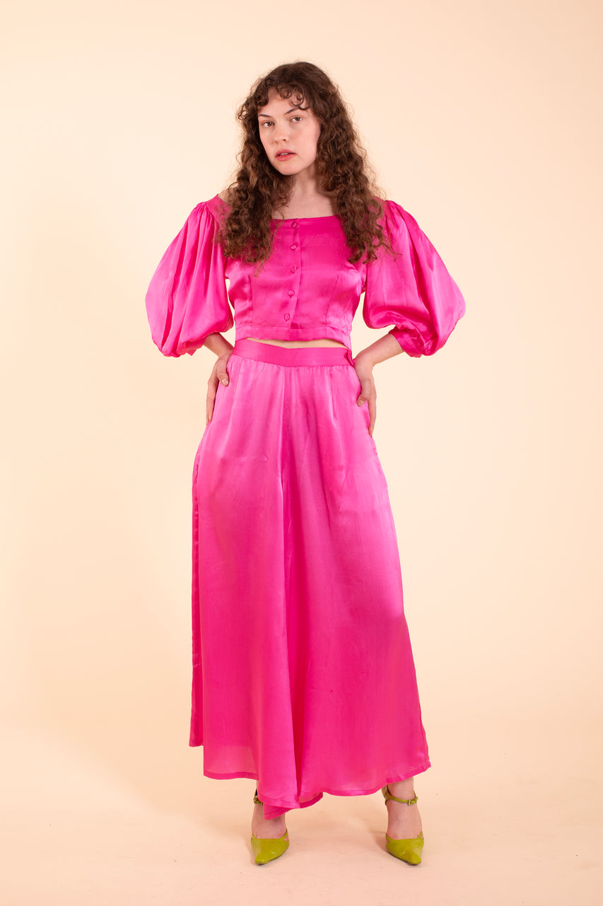 Emma Blouse - HKM - Raspberry Rose Silk