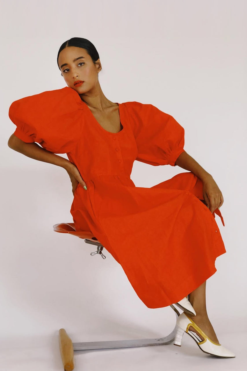 Emma Dress - HKM - Poppy Linen