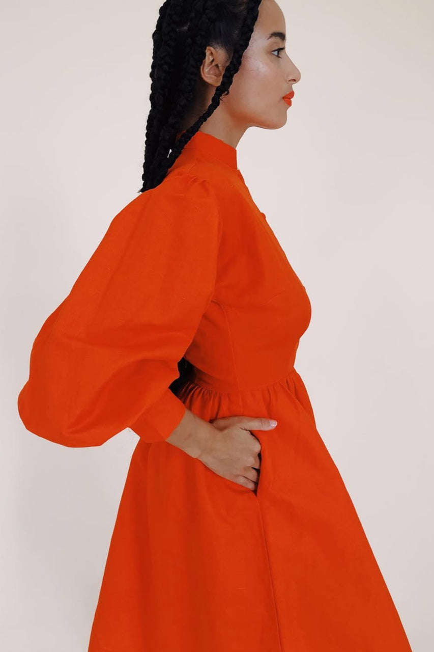 Fairfax Dress - HKM - Poppy Linen
