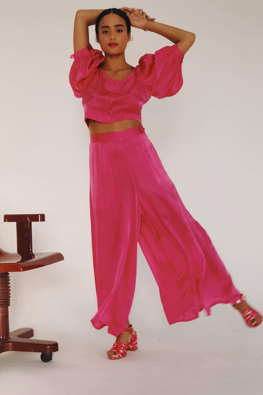 Emma Blouse - HKM - Raspberry Rose Silk