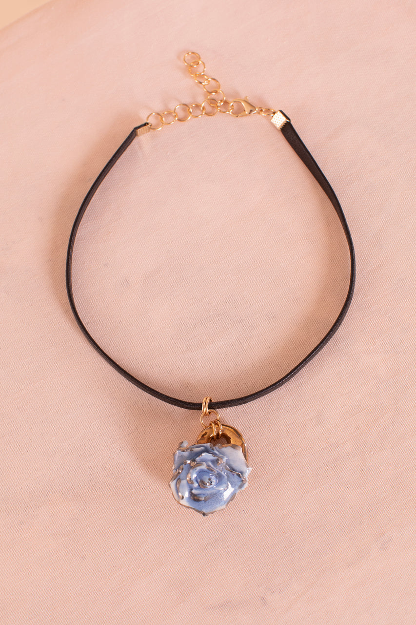Choker deFleur - large blue - One of a Kind