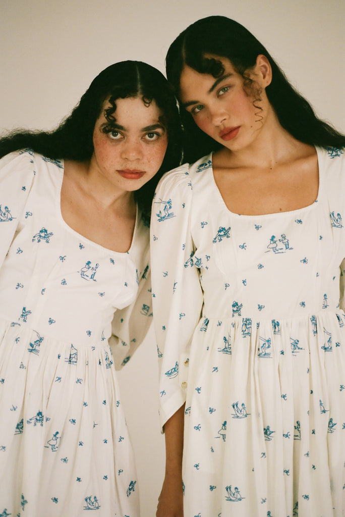 Eurydice Dress - Delft Embroidery