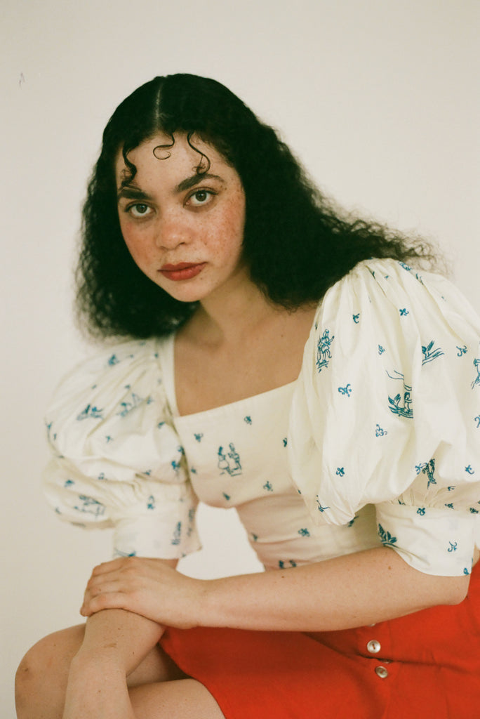 Zou Zou Blouse - Delft Embroidery
