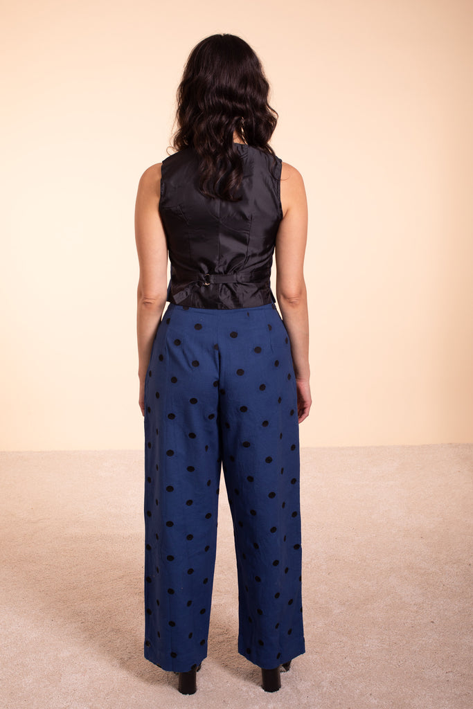 Noble Trouser - Indigo Linen