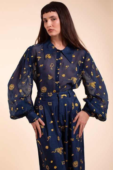 Starry Night Blouse - Stargazer Embroidery
