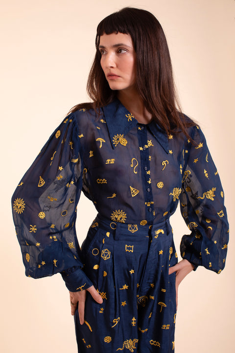 Starry Night Blouse - Stargazer Embroidery