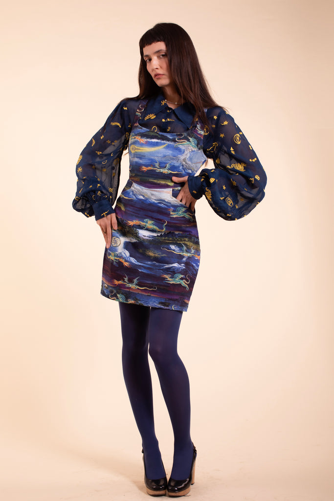 Rose Vine Mini Dress - Dragon - Pre Order