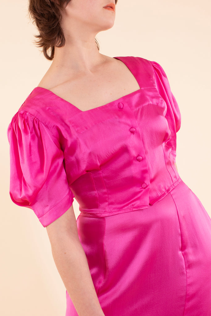 Harriet Blouse - HKM - Raspberry Rose Silk