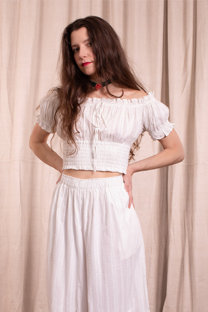 Romance Blouse - Cotton Dobby