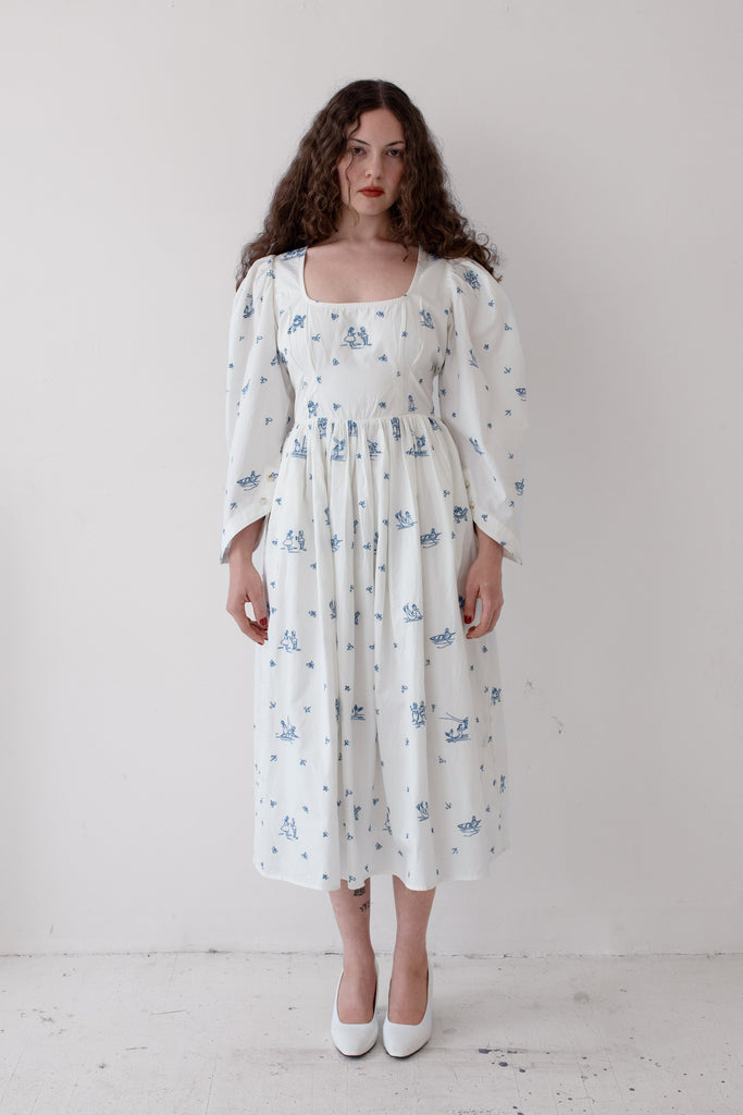 Penelope Dress - Delft Embroidery