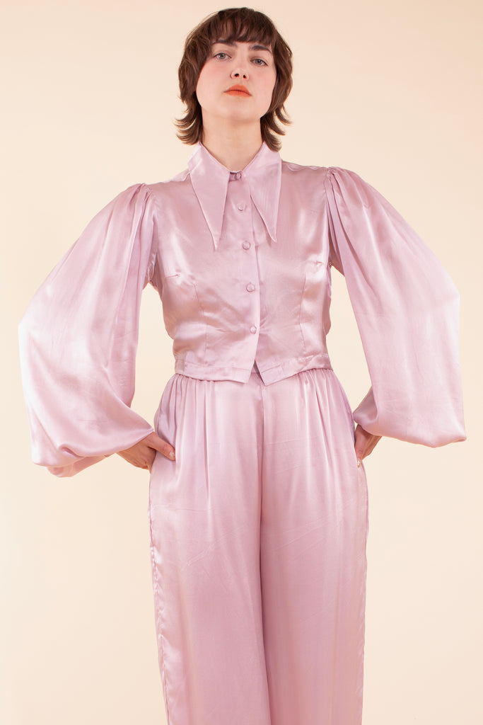 Sophia Blouse - HKM - Lilac Silk