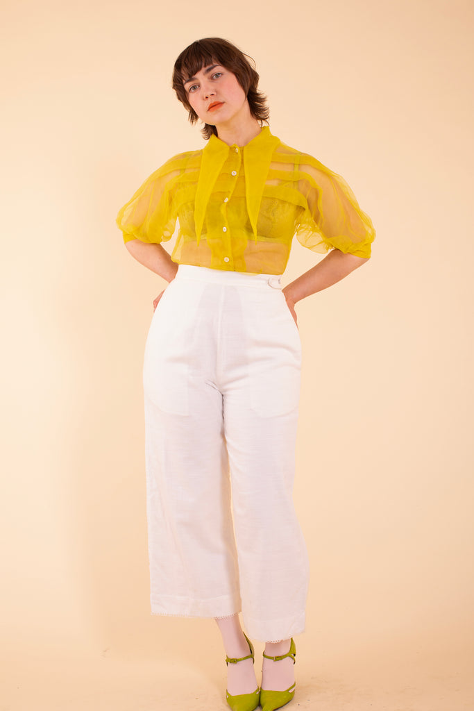 Reed Pants - HKM - White Gauze