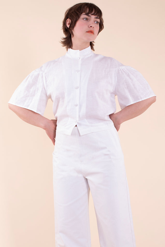 Jane Blouse - HKM - White Gauze